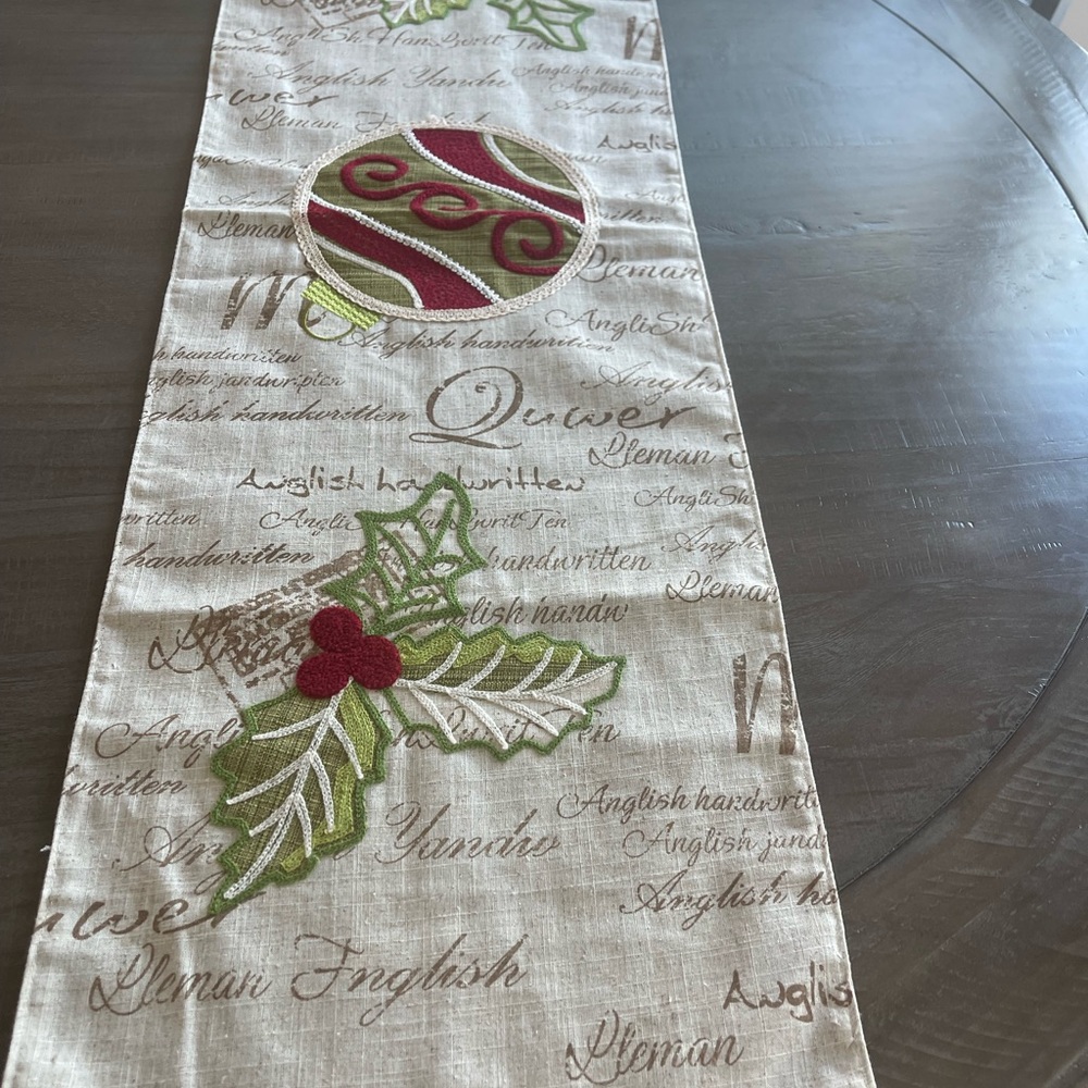 Christmas table runner